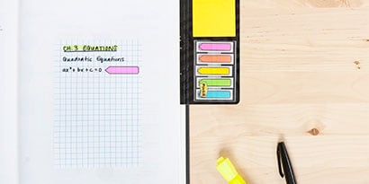 Attach a Post-it® Grid Note to the back of your book